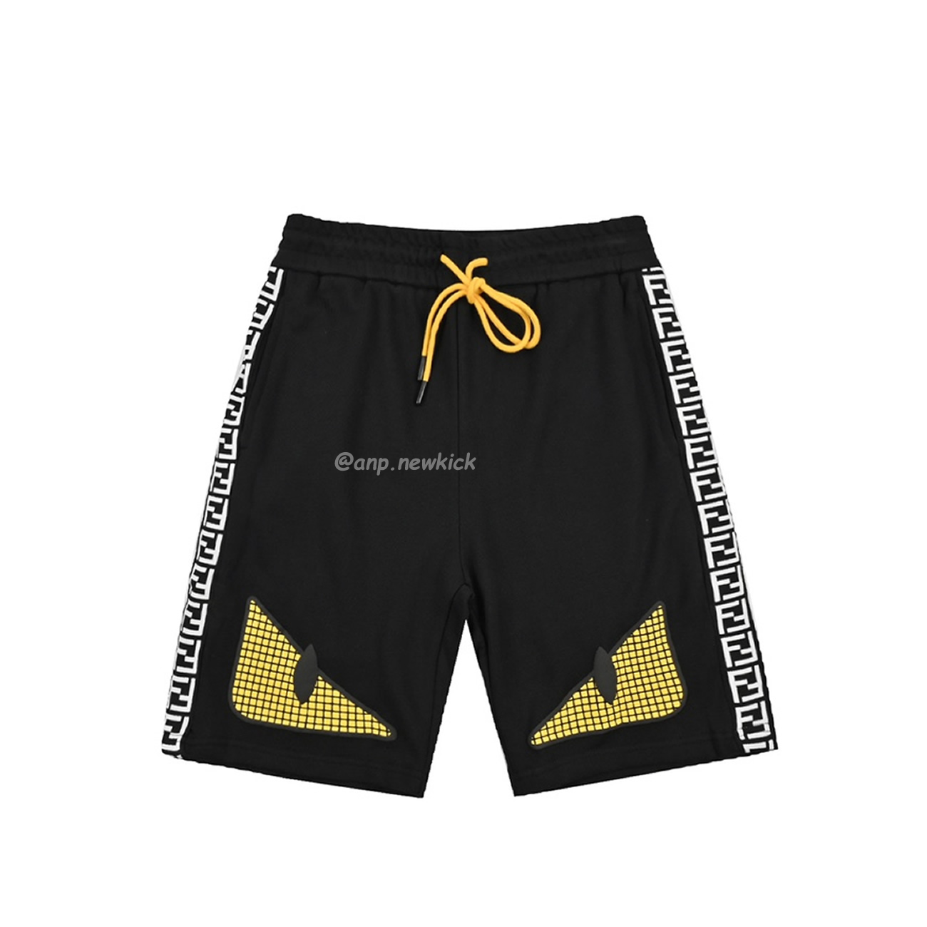 Fendi Old Buddha Little Monster Eye Letter Double F Ribbon Shorts (1) - newkick.vip